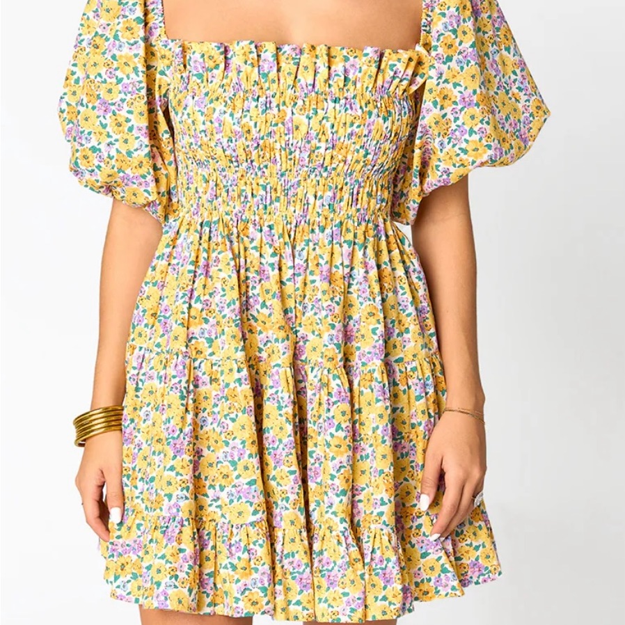 Buddy Love Floral Yellow Dress